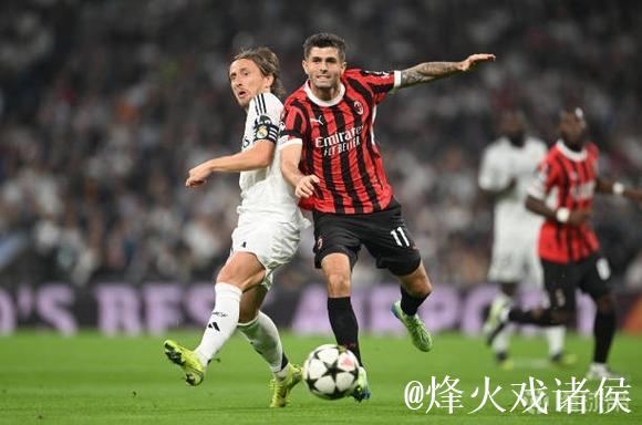 莫德里奇以对手身份三次对阵米兰，取得胜平负各一次的战绩